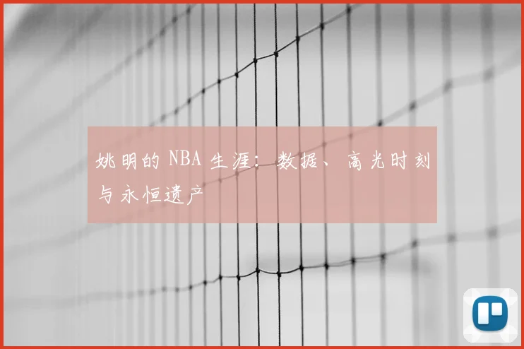 姚明的 NBA 生涯：数据、高光时刻与永恒遗产